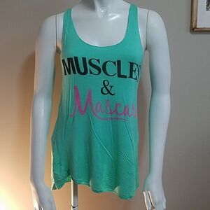 Acting Pro Green "Muscles & Mascara" Tank Top (S)